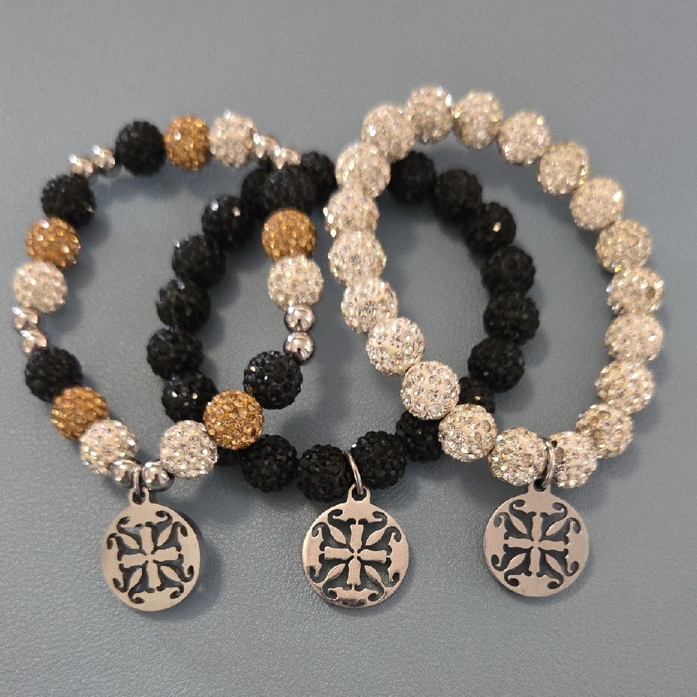 Rustic Cuff Emerson Black,White, Gold, and Silver Bracelets
